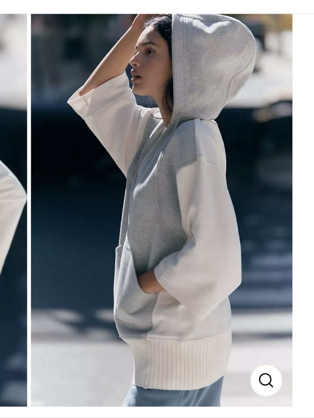 Daily Practice by Anthropologie Snow Field Mini Dress oversized hoodie tunic. Si